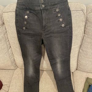 Size 8r super high rise express jeggings (dark gray/black) full length